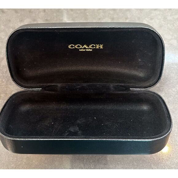 COACH Eyeglasses/Sunglasses Hard Case New York Black Clamshell - Picture 4 of 5